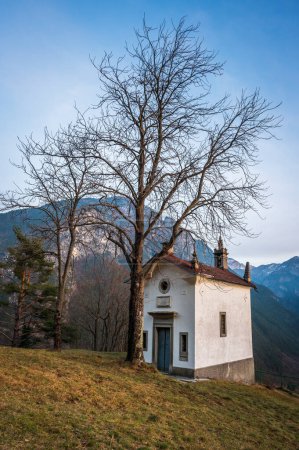 Photo for Scenic shot of beautiful small chapel Chiusaforte Raunis, Italy - Royalty Free Image