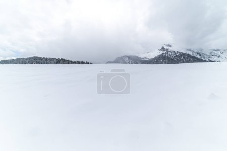 Photo for Scenic shot of beautiful snow covered Sauris, Province of Udine, Italy - Royalty Free Image