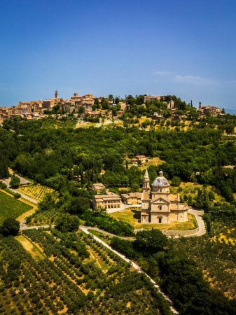 Photo for Beautiful view of Montepulciano, hilltop town in Tuscany, Italy - Royalty Free Image