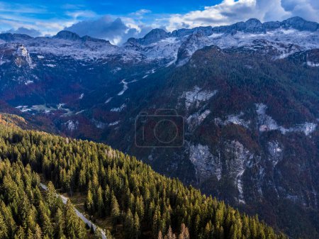 Photo for View of Val Raccolana valley and Montasio, north east of Italy - Royalty Free Image
