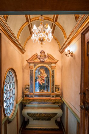Photo for MORUZZO, Italy - May 17, 2015: interior of the Villa Savorgnan di Brazza, located at the heart of the Friuli region. - Royalty Free Image