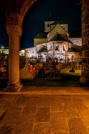 Photo for San Candido. Town of the Alps in the Dolomites at night - Royalty Free Image