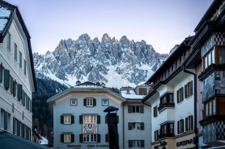 Photo for Scenic winter shot of beautiful town of San Candido, Italy - Royalty Free Image