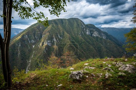 scenic shot of beautiful nature of Natisone valley, Italy
