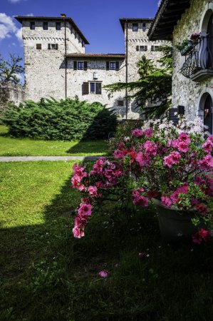 Téléchargez les photos : Château de Cassacco en été - en image libre de droit