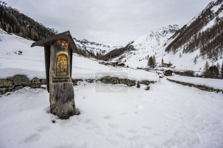 Photo for Snowy landscape of Valle Aurina valley - Royalty Free Image