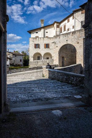 Photo for Architecture and art in the ancient fortified village of Valvasone - Royalty Free Image
