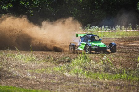 Photo for Autocross competition on dirt road - Royalty Free Image