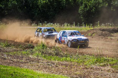 Photo for Autocross competition on dirt road - Royalty Free Image