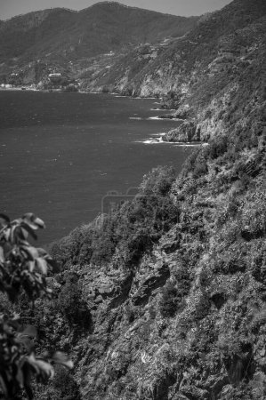Foto de Hermosa vista de la costa en Corniglia, Cinque Terre. - Imagen libre de derechos