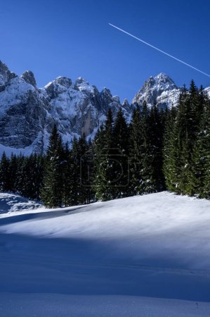 The tourist resort of Tarvisio after a heavy snowfall