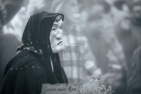 Téléchargez les photos : Carnaval de Carnia. Sauris, Masques de la tradition religieuse et païenne. Italie - en image libre de droit
