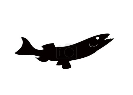 Ilustración de Pike icono de vector plano. Pesca, deportes y caza - Imagen libre de derechos