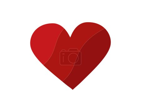 Téléchargez les illustrations : Vecteur coeur plat icône design. Santé et médecine. Amour et romance. - en licence libre de droit