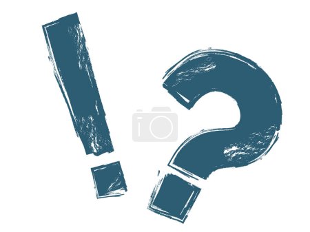Roughness A001_Question Mark Exclamation Mark shows the emotion vector illustration graphic EPS 10