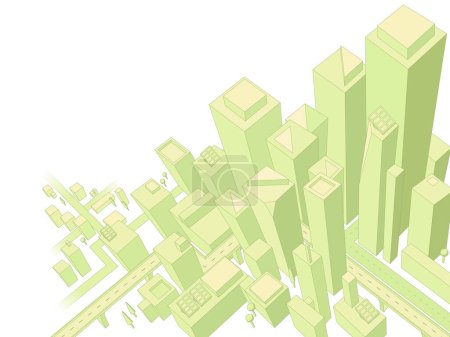 Ilustración de Simple blocks A002 - ECO ESG city city seems to create by stone or concrete vector illustration graphic EPS 10 - Imagen libre de derechos