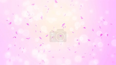 Pink Rose Petals, cherry blossom on spring background, nature