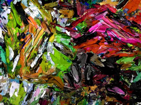 Téléchargez les photos : The texture of chaotic strokes, spots of paint abstract background for design. - en image libre de droit
