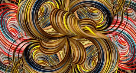 Téléchargez les photos : Abstract texture psychedelic fractal of chaotic figures of various shapes and sizes. - en image libre de droit