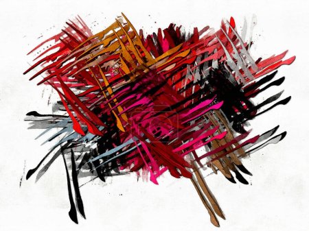 Téléchargez les photos : The texture of chaotic strokes, spots of paint abstract background for design. - en image libre de droit