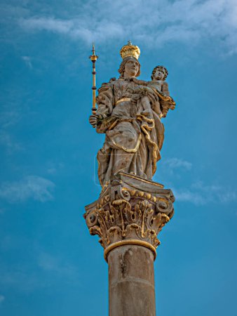 Foto de Vista detallada de la columna mariana en Dudertsadt, Alemania - Imagen libre de derechos