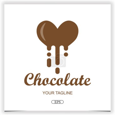 Ilustración de Corazón de chocolate logo diseño premium elegante plantilla vector eps 10 - Imagen libre de derechos