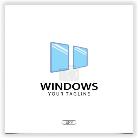 Ilustración de Window services logo premium elegant template design vector eps 10 - Imagen libre de derechos