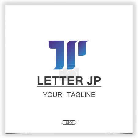 letter jp logo premium elegant template design vector eps 10