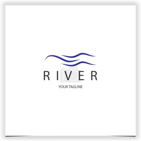 Photo for Abstract river wave logo symbol design wave icon vector image logo premium elegant template vector eps 10 - Royalty Free Image