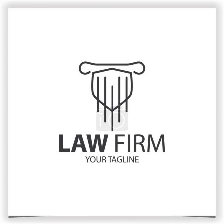 Photo for Lawyer logo design template law firm justice shield logo premium elegant template vector eps 10 - Royalty Free Image
