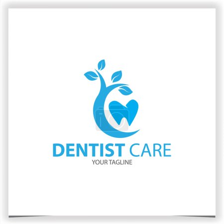 Ilustración de Dentista servicio diente ortodoncia logo premium elegante plantilla vector eps 10 - Imagen libre de derechos