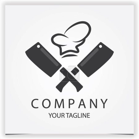 Photo for Vector butchery shop logo design vector illustration logo premium elegant template vector eps 10 - Royalty Free Image