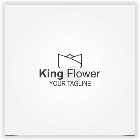 Téléchargez les illustrations : Roi rose fleur logo premium modèle élégant vecteur eps 10 - en licence libre de droit