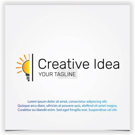 Photo for Modern light bulb logo design creative premium elegant template vector eps 10 - Royalty Free Image