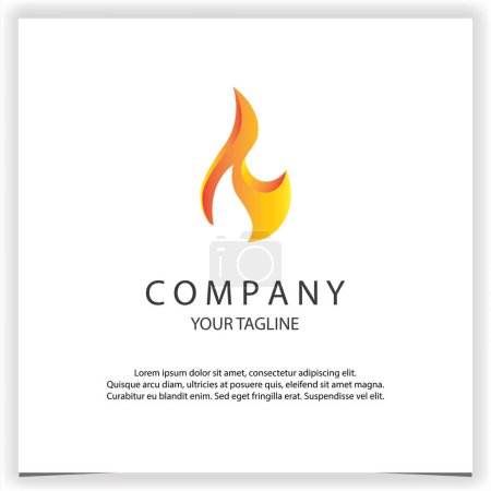 Photo for Using the concept of a flame logo creative premium elegant template vector eps 10 - Royalty Free Image