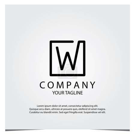 Photo for Black square w logo premium elegant template vector eps 10 - Royalty Free Image