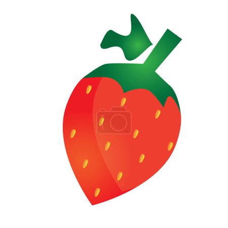 Photo for Strawberry clip art is suitable for fruit advertisements and lessons for children template vector eps 10 - Royalty Free Image