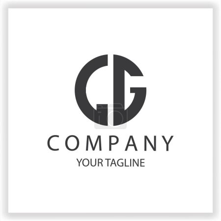 LG Logo monogram simple and modern circle black colour design template premium elegant vector eps 10