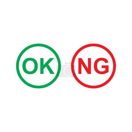 ok and ng not good label for quality control factory
