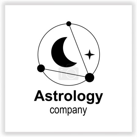 Photo for Vector astrology logo design template premium elegant vector eps 10 - Royalty Free Image