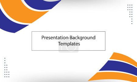 Photo for Presentation Background Templates blue and orange - Royalty Free Image
