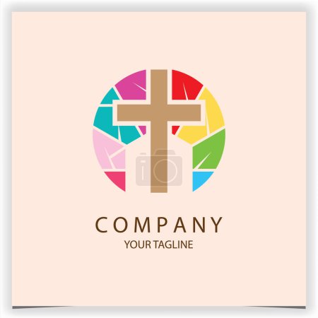 Photo for Vector colorfull church logo design - Royalty Free Image