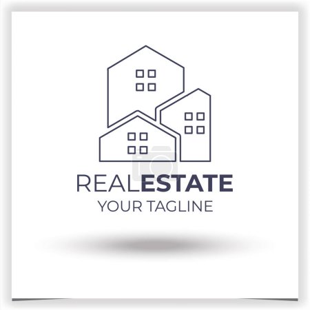 Plantilla de diseño del logotipo de Vector real estate