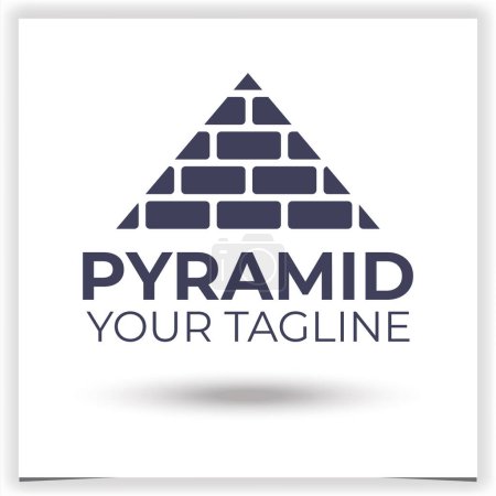 Vector pyramid logo design template