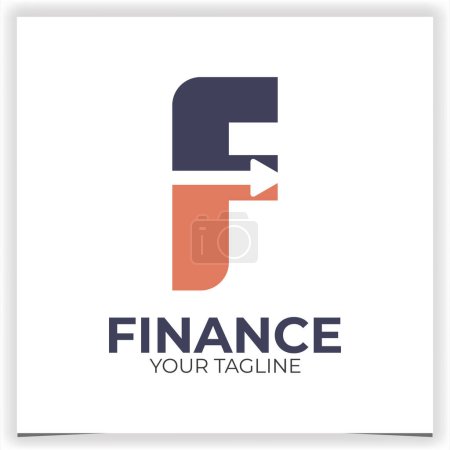 Vektorbrief f Finanzunternehmen Logo Design-Vorlage