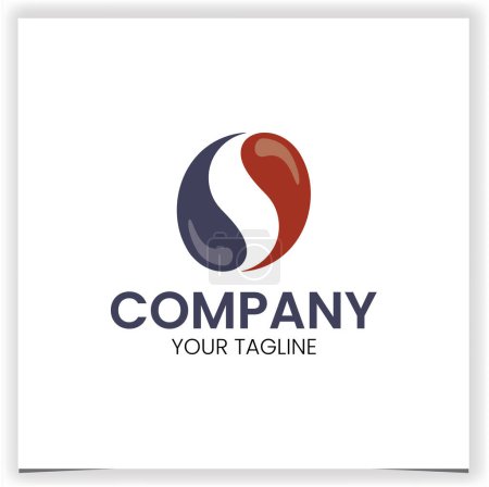 Modern Abstract blue and red company Logo Design
