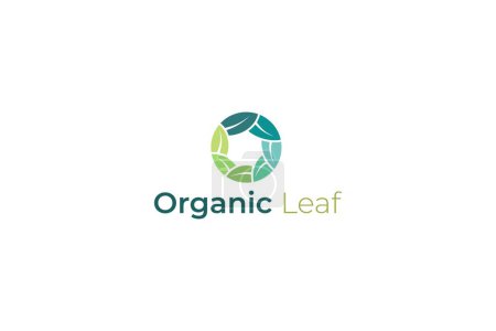 Illustration for Letter O natural leafy ecology logo design - Royalty Free Image