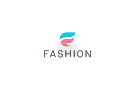 Buchstabe F moderne modische einfache flache Logo