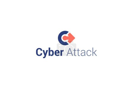 Lettre C flèche technologique logo cyber attaque