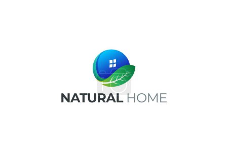 Green Home natural leafy environmental logo